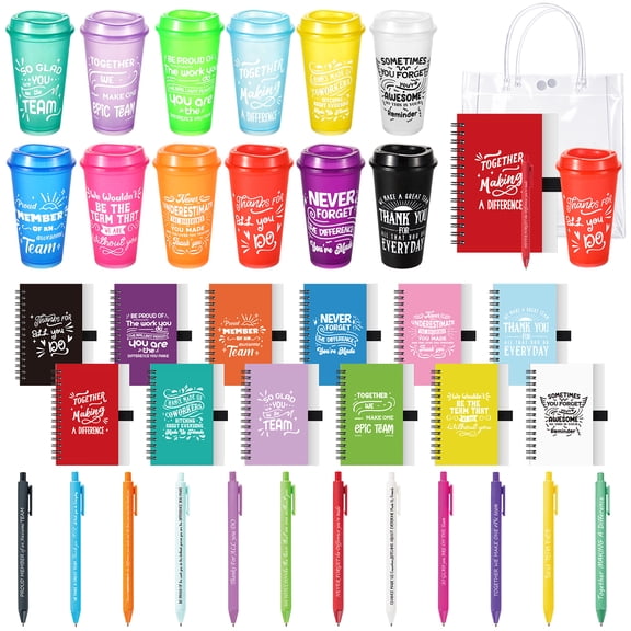 sixwipe 48 Pcs Appreciation Tumblers Gifts Bulk, 16 oz Employee Thank You Coffee Mugs, Reusable Party Favor Cups for Coworker Team Staff Teacher Employee Volunteer Gift