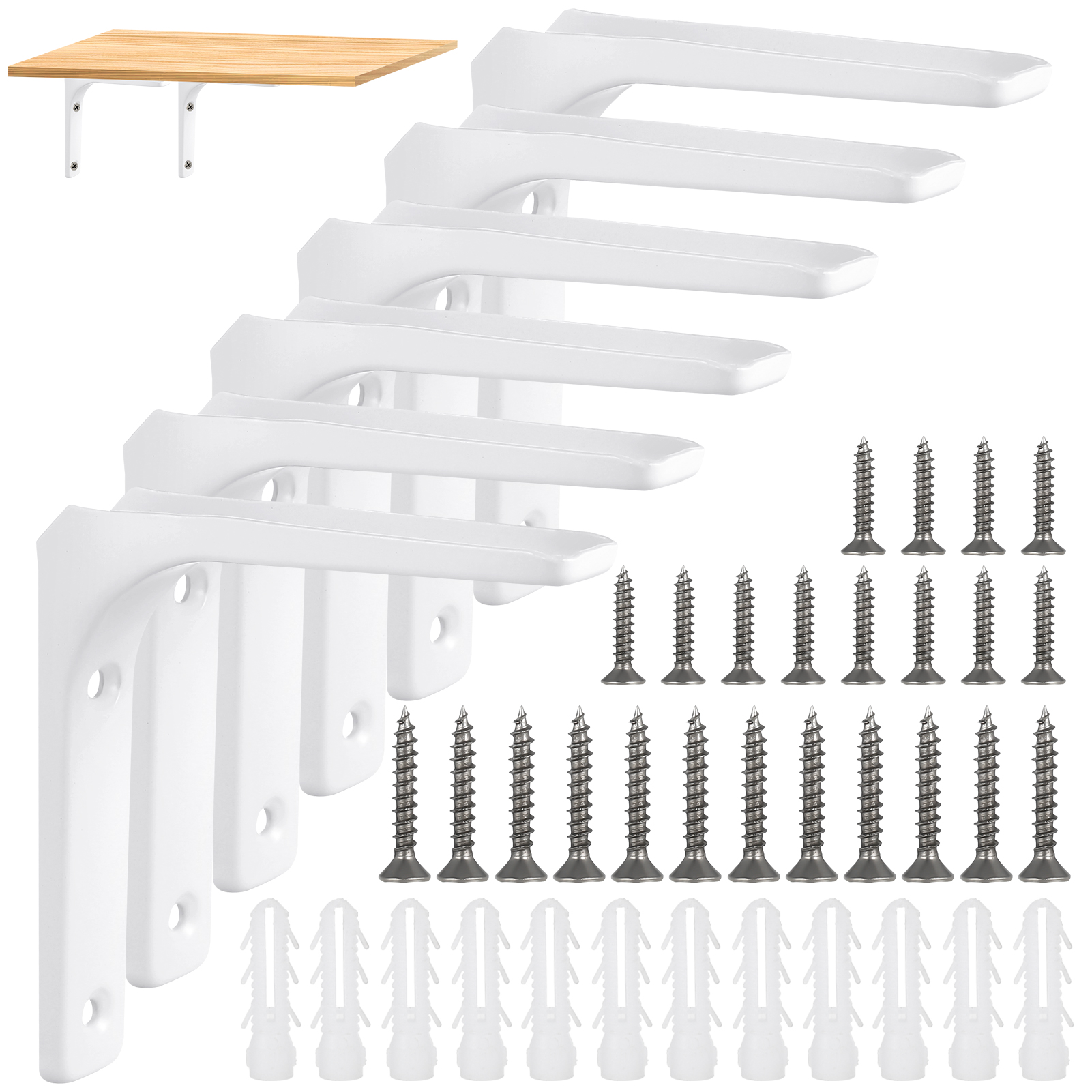 Knape & Vogt 16in. White Heavy Duty Shelf Bracket 208WH400