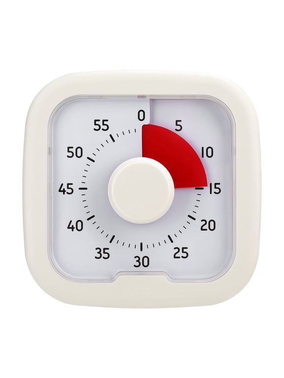 60 Minute Visual Timer, 9.5cm Classroom Visual Timer with Optional Alert Modes, Silent Magnetic Kitchen Timer with Kickstand, Oversize Visual Countdown Timer for Kids Adults Office Desk