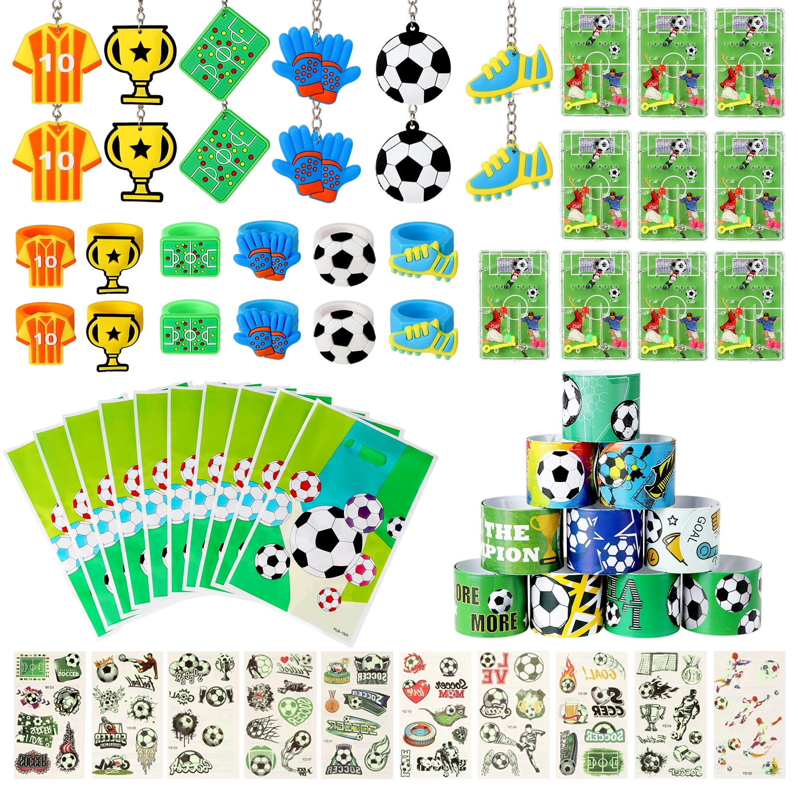 sixwipe 64Pcs Soccer Party Favors,Soccer Birthday Party Supplies