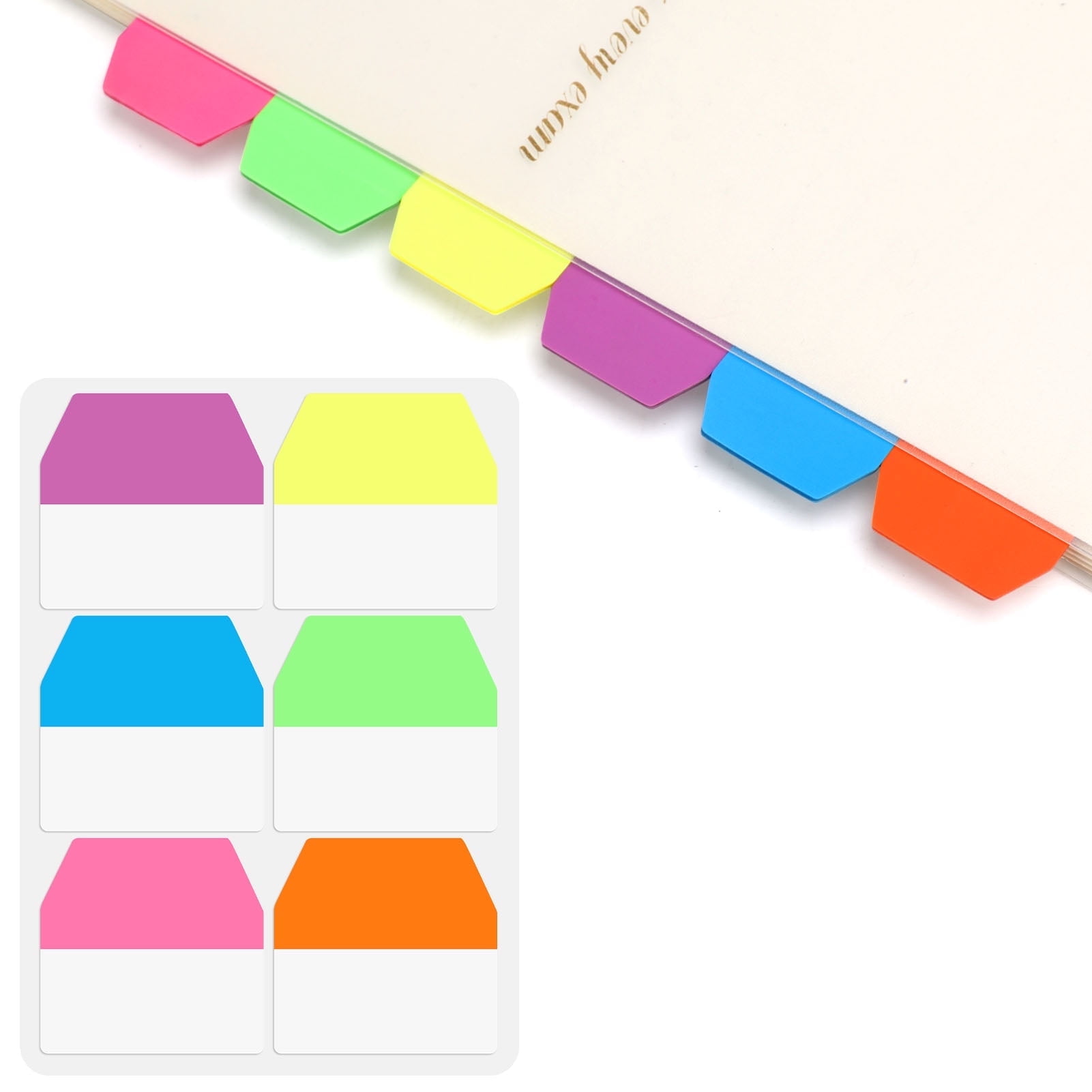 sixwipe 8 Pack 960 Pcs Sticky Index Tabs, Colored Book Sticky Tabs for Notebooks, Repositionable Page Tabs for Notebooks File Classification