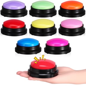 sixwipe 8Pcs Recordable Answer Buzzers for Trivia Game, Response Buttons for Classroom Family Feud Part