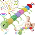 thumbnail image 1 of sixwipe Caterpillar Baby Musical Toy, Multicolor Infant Toy Crinkle Rattle Soft with Ruler Design, Early Learning Educational Toys with Rattles for Babies 0-3-6-12 Months, 1 of 8