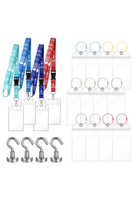 17 Pcs Cruise Lanyard ID Holders for Sail & Sign Cards, Waterproof Cruise Essentials for Men Women Ship Cards
