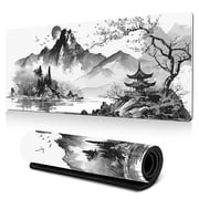 sixwipe XXL Gaming Mouse Pad, 35.4 x 15.7 Non-Slip Desk Mat, 3mm Thick Stitched Edge Rubber Base, Large Computer Keyboard Pad for Work, Game, Office & Home
