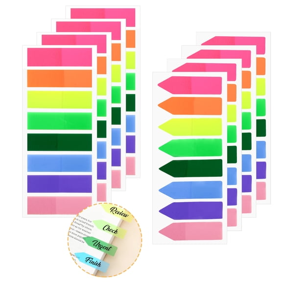 sixwipe 3200 Pcs Sticky Tabs Page Markers, Arrow Flag Tabs Self Adhesive Index Tabs, 8 Primary Colors Page Flag Markers Bookmarks for Notebooks Books Documents