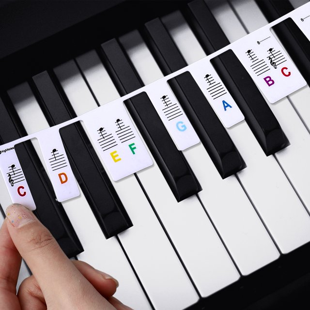 sixwipe Piano Notes Guide for Beginner, Removable Piano Keyboard Note