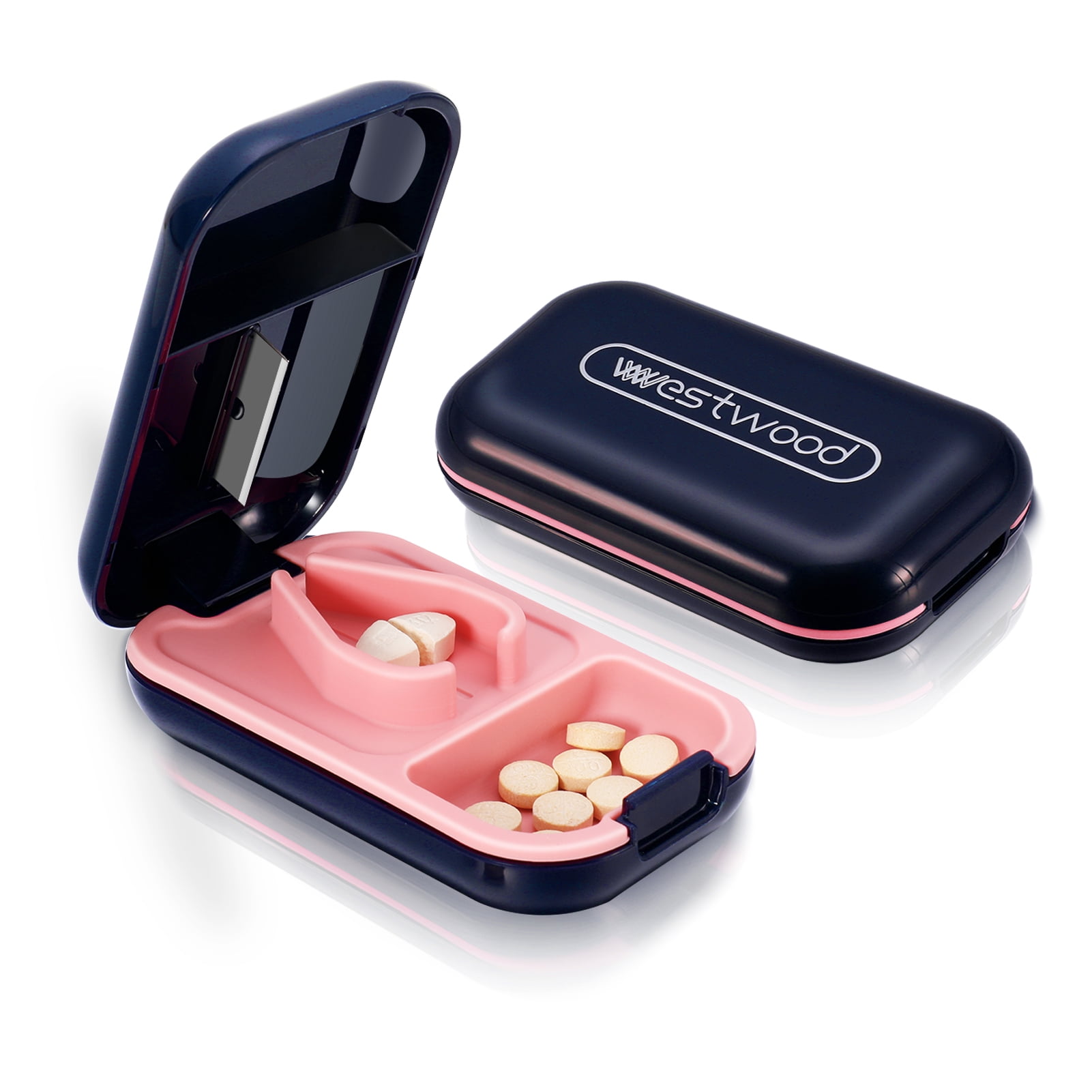 Sixwipe Professional Pill Cutter, Blade Guard, Portable Medication