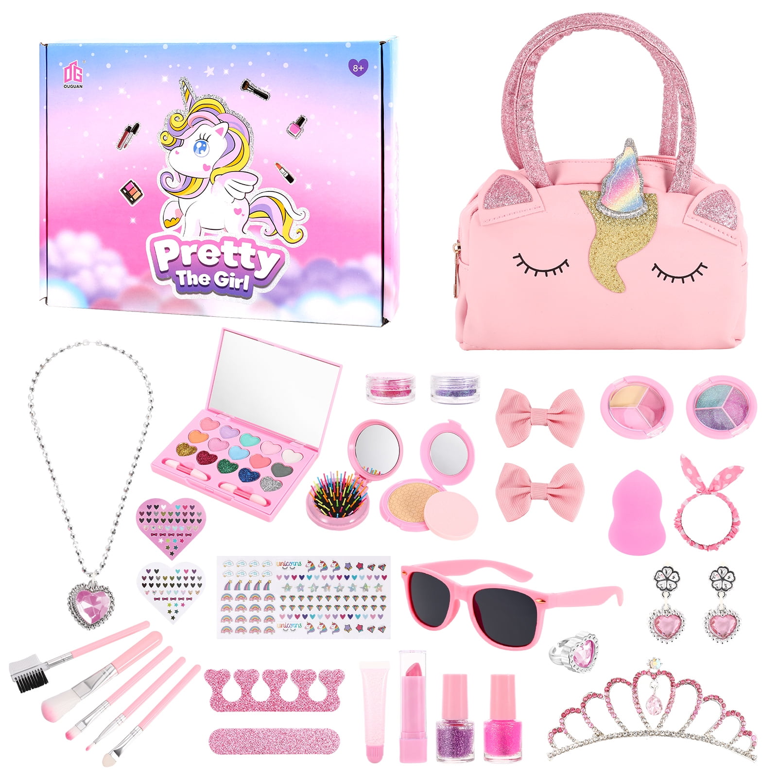 sixwipe Pretend Makeup for Toddlers, Kids Makeup Kit for Girl, Washable