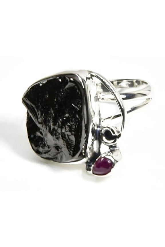 size 7 Ruby Shungite ring | Trending Now
