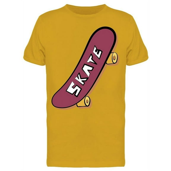 "skate" On Red Board  T-Shirt Men -Image by Shutterstock, Male Medium