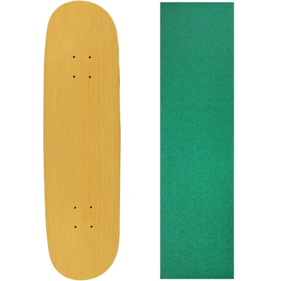 skateboard deck pro 7-ply canadian maple natural with griptape 7.5" - 8.5"