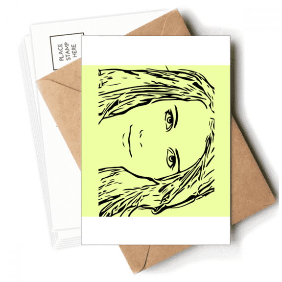 sketch euan beauty pretty lady Postcards Envelopes Blank Note Cards Mailing