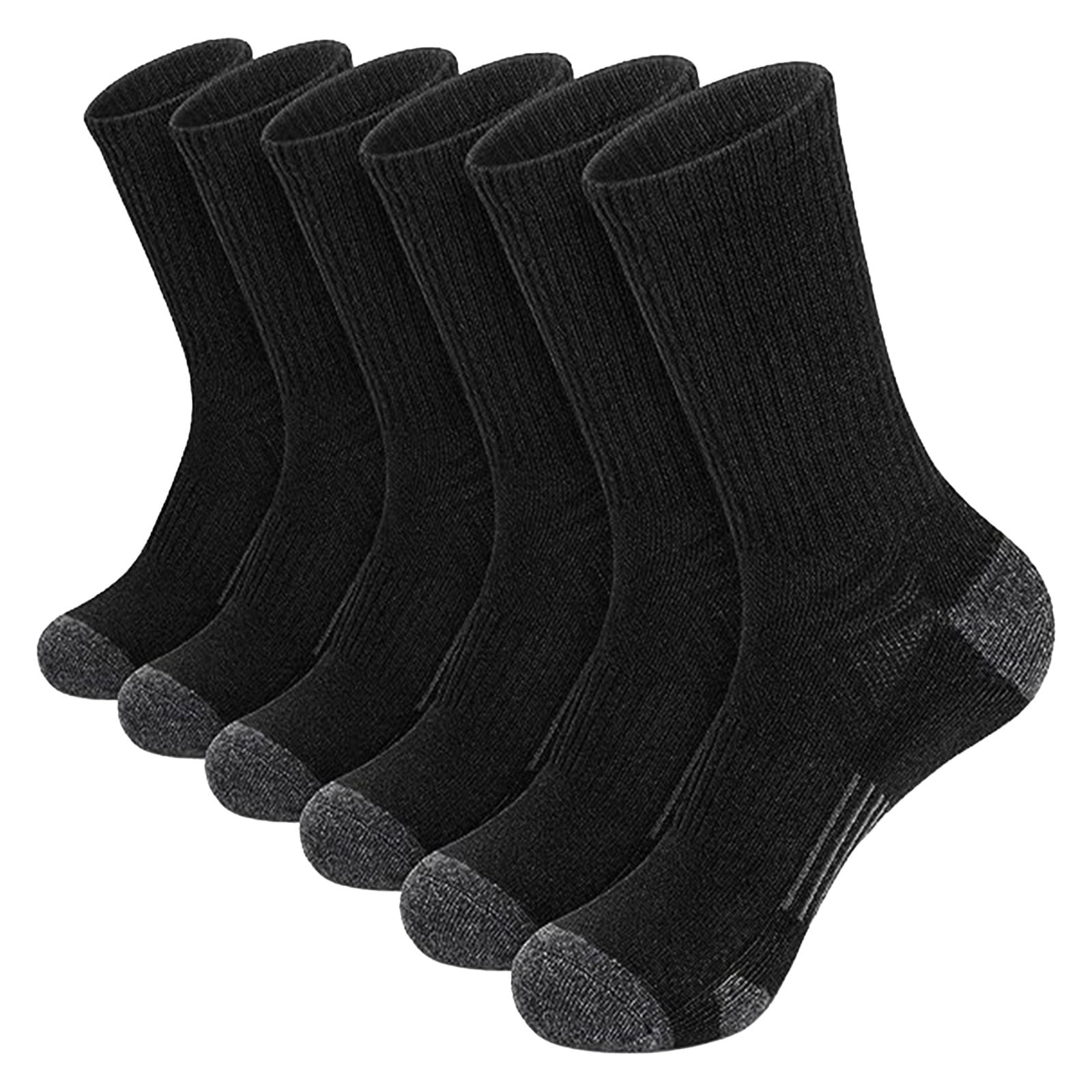skfvkab Men's Basketball Socks Solid Color Short Socks 5PC (Black One ...