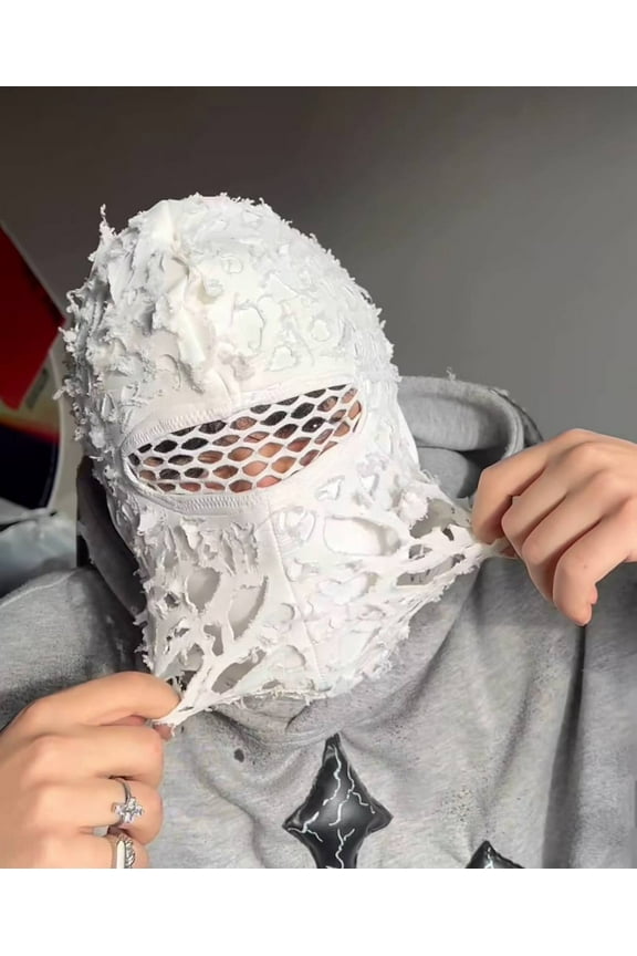ski mask white headwear designer mask with net