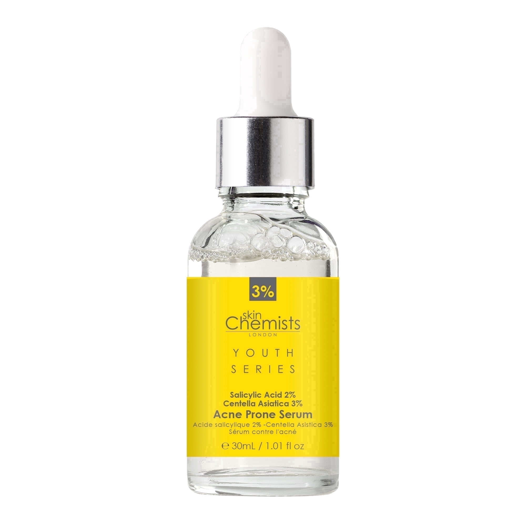 skinChemistsAcne-Prone Facial Serum for Breakouts & Pores with Salicylic Acid + Centella Asiatica – Clarifying & Soothing Treatment, 30ml