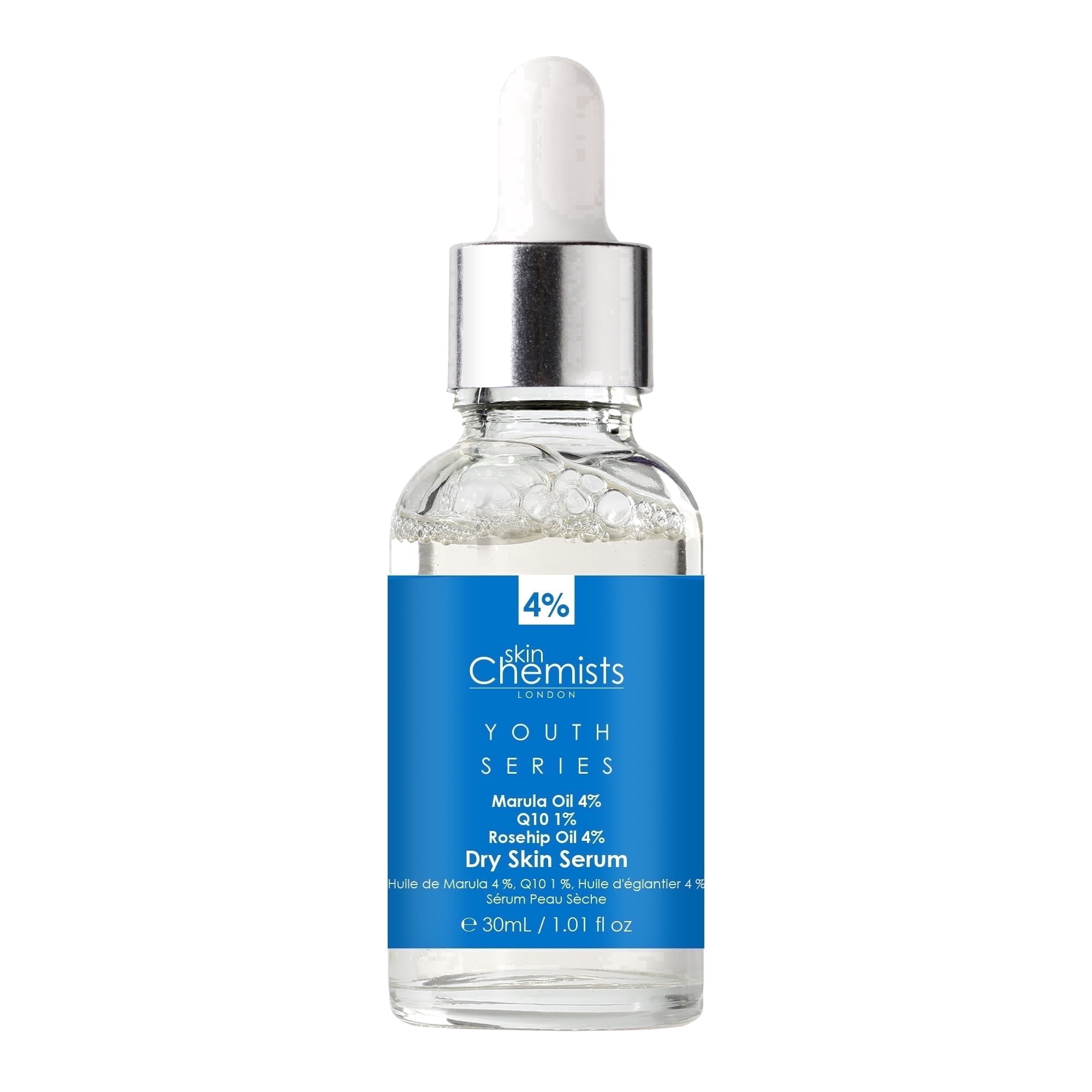skinChemistsHydrating Serum for Dry Skin with Marula Oil, Q10 & Rose hip Oil – Nourishing & Rejuvanating Face Serum, 4.55 fl oz