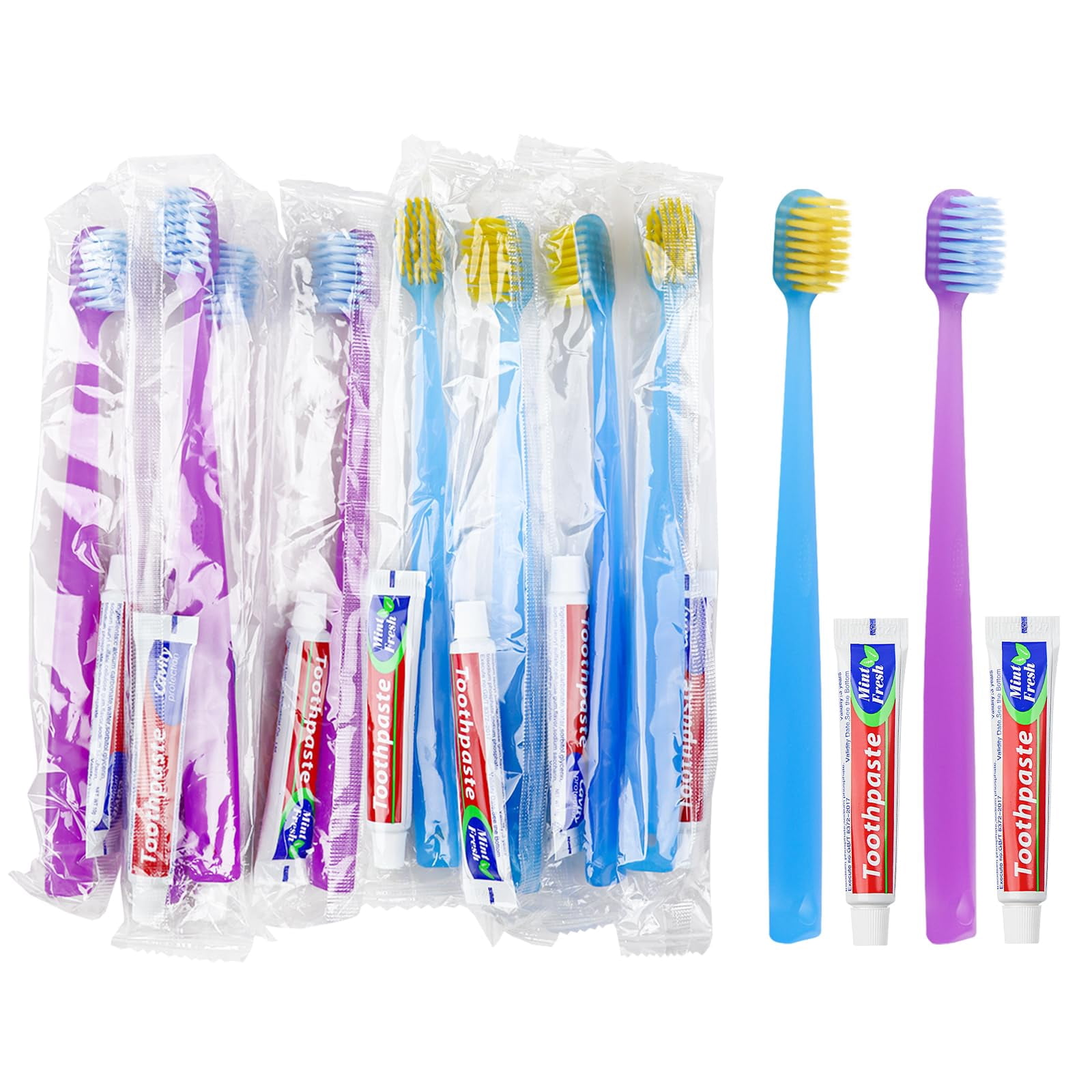 Bulk Toothbrush skourvut Disposable Toothbrushes with IFF17 Toothpaste Individually ...