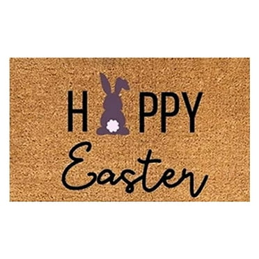 skpabo Easter Print Doormat Easter Eggs Rabbit Print Entryway Front Porch Rugs Anti-Skid Bottom Floor Indoor Outdoor Carpet For Home Patio Home Decor