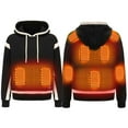 thumbnail image 1 of skpabo Heated Clothing for Men Fleece Hoodies Winter Warm Fluffy Heated Body WarmerThermal Sweatshirt USB Charging Electric Heated Pullover Tops for Outdoor (No Battery), 1 of 7