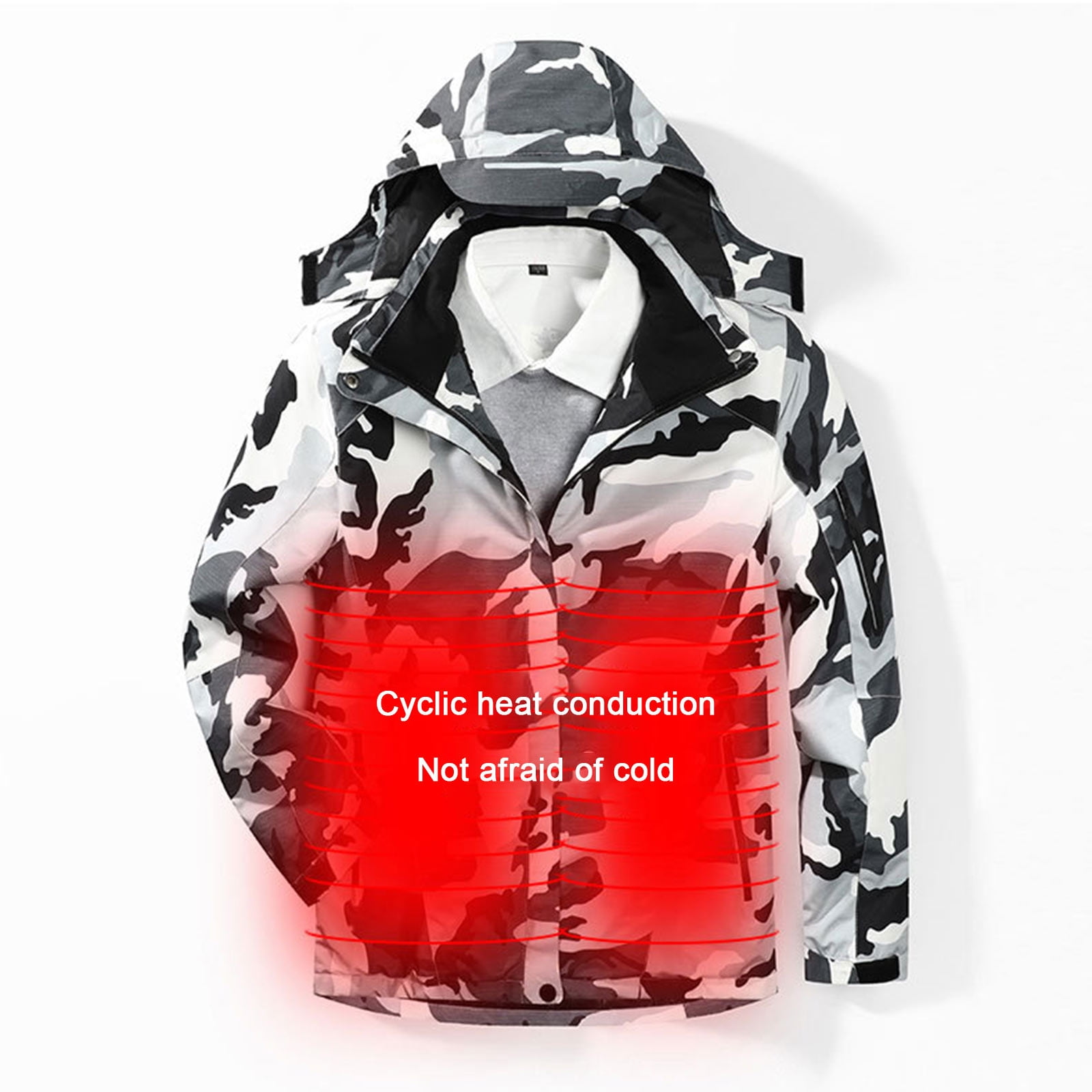 skpabo Heated Jacket for Men Winter Warm Heated Coat Electric Heated