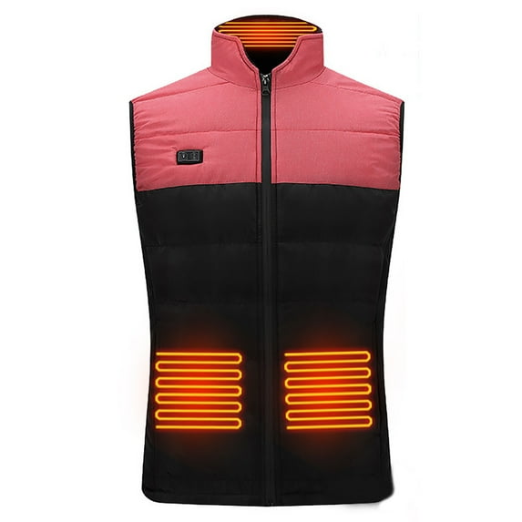 skpabo Heated Vest for Men Women Heated Gilet with 4 Heating Zones Winter Warm Heated Body Warmer USB Electric Charging Gilets Outdoor Heated Clothing for Outdoor (No Battery)