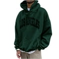 thumbnail image 1 of skpabo Hoodies for Men Warehouse Mens Letter Print Sweatshirts Hooded Pullover Fleece Lined Long Sleeve Tops Casual Drawstring Hoodie with Kangaroo Pocket, 1 of 6
