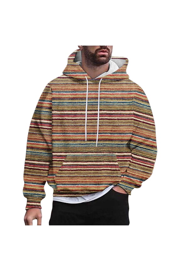 Hoodies for Men Warehouse Mens Plaid 3D Print Long Sleeve Sweatshirts Checked Hooded Sweatshirt Pullover Casual Drawstring Hoodie Loose Fit Sportswear with Pockets