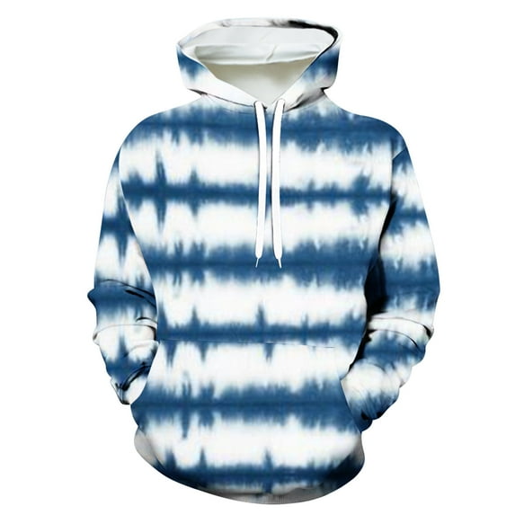 skpabo Men's Hoodies Warehouse Mens Tie Dye Printed Hooded Sweatshirts Pullover Long Sleeve Tops Casual Drawstring Hoody Top Hooded Sportswear with Pockets Size 8-20