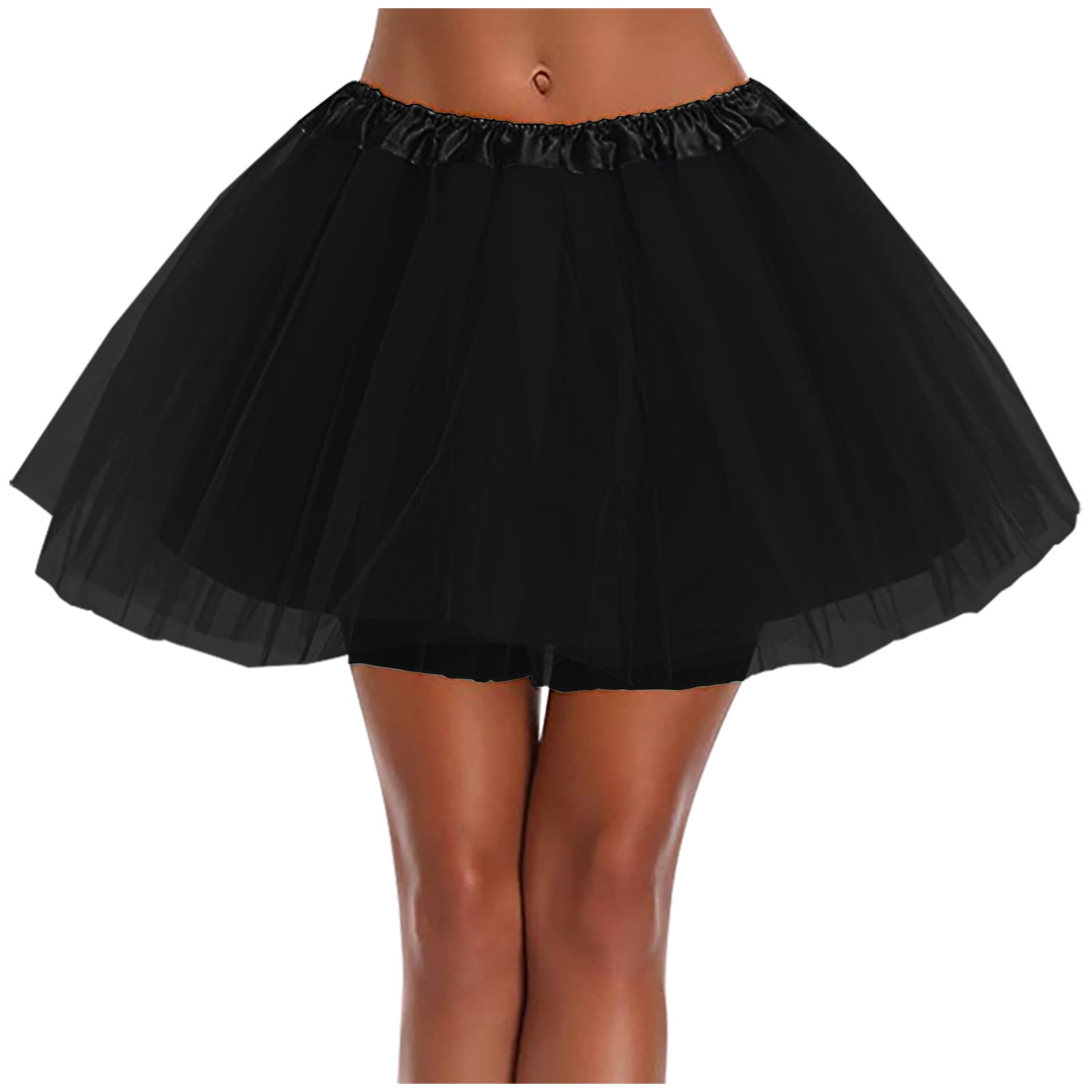 skpabo Plain Tutu Skirt for Women Layered Tulle Dance Skirts Girls