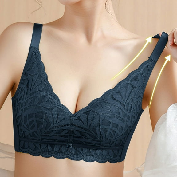 skpabo Push Up Bra Women Sexy Clash Of Colours Underwear Gathered Anti-Breathable Collection Of Vice Breasts Adjustable Bra for Work Office