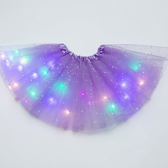 skpabo Tutu Skirts for Women Elegant Loose Causal Tutu Skirts Led Light Up Tutu Teen Skirt Ballet Dance Parties Fancy Dress Halloween Costume for Outgoing Holiday Uk Size