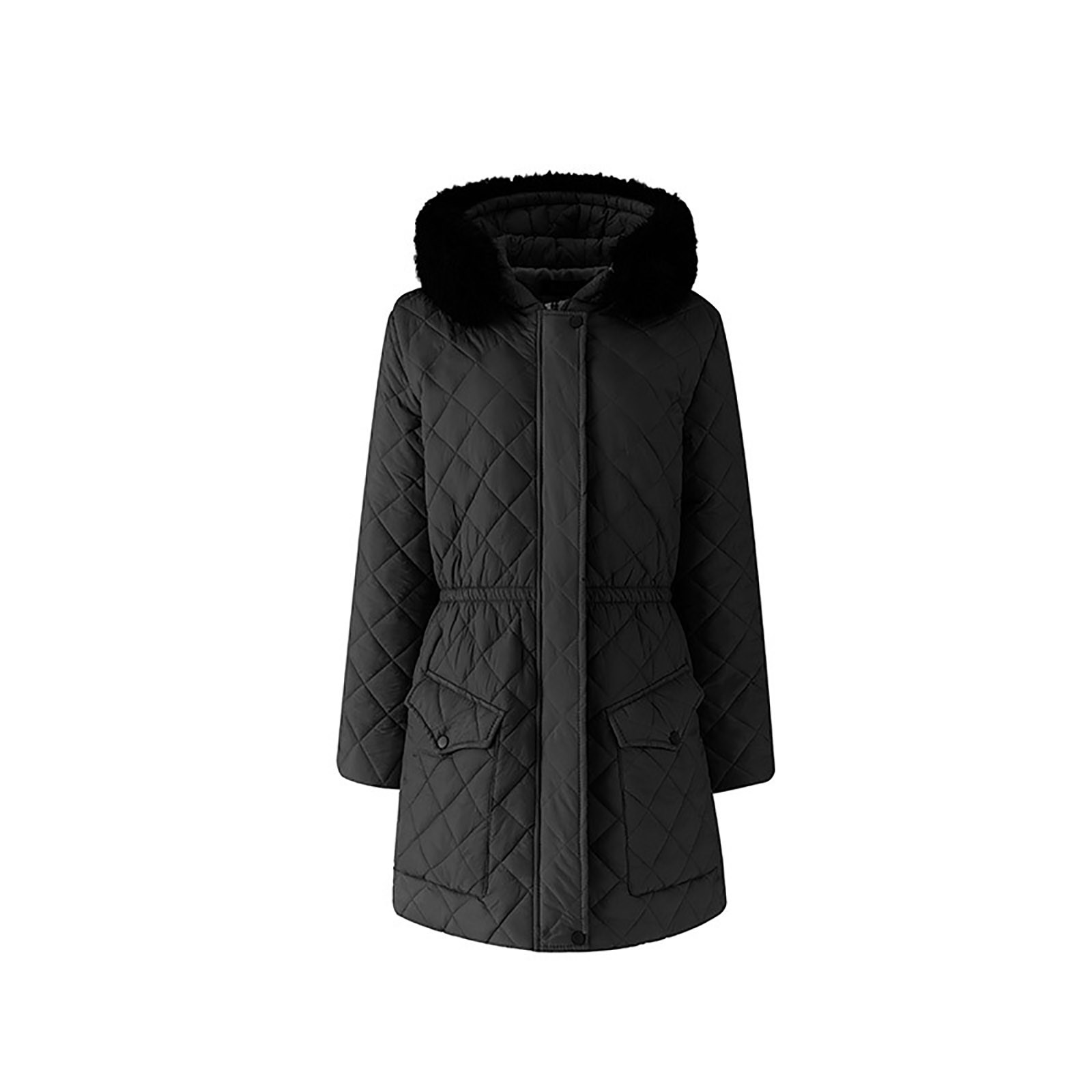 skpabo Winter Coats for Women Long Quilted Coat Padded Jackets Faux Fur