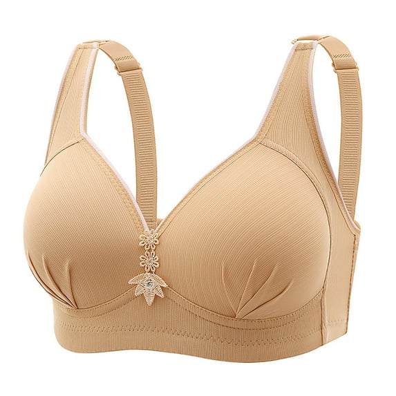 skpabo Women Corset Bra Front Fastening Bras Women's Non-Steel Ring Gathering Breathable Underwear Daily Bra Size