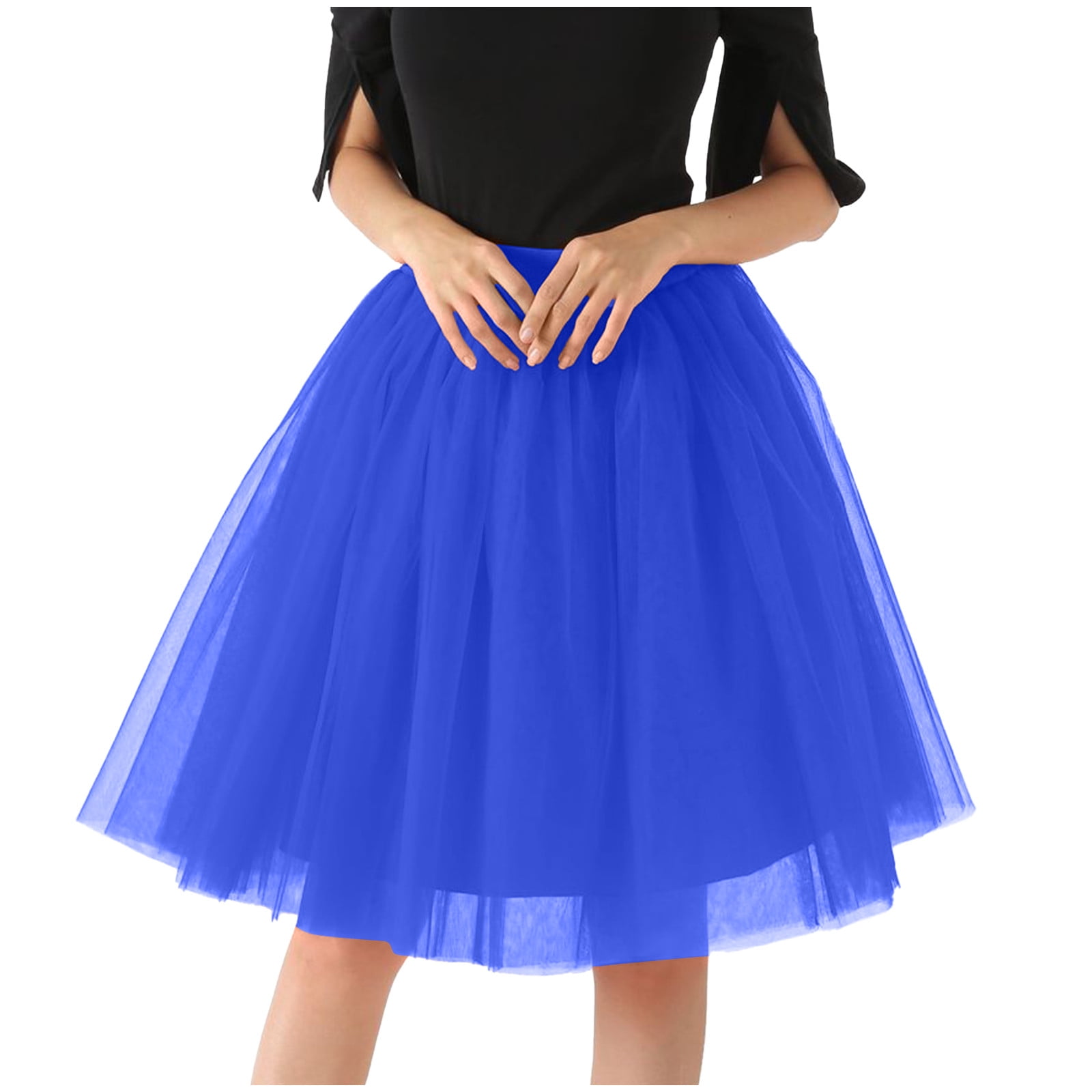 skpabo Women Elegant Comfy Tutu Skirt Lady Girls Skirts Swing Mesh