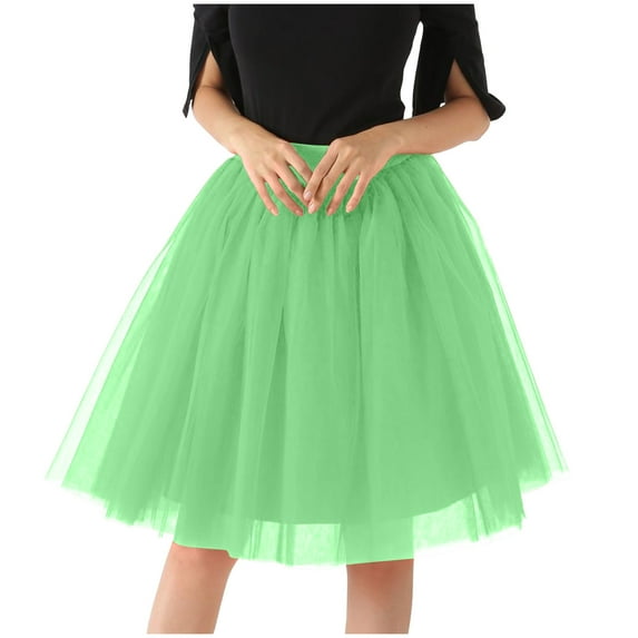 skpabo Women Elegant Comfy Tutu Skirt Lady Girls Skirts Swing Mesh Pleated Half-Body Skirt Saree Puffy Skirt Fancy Dress Fancy Dress Halloween Costume Pink Tutu Tutu White Tutu You Can Tutu