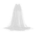 thumbnail image 1 of skpabo Women Long Tutu Skirt Irregular Saree Skirt Vintage High-Waisted Mesh Poncho Evening Party Bustier Skirt Fancy Dress Halloween Costume Black Tutu White Tutu, 1 of 4