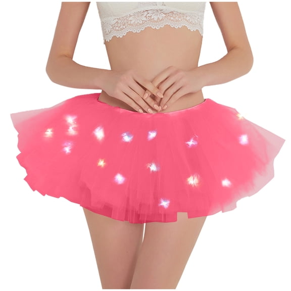 skpabo Women Tutu Skirt Illuminated With Light Lady Girls Skirts Swing Mesh Pleated Half-Body Skirt Saree Puffy Skirt Fancy Dress Fancy Dress Halloween Costume Pink Tutu Tutu White Tutu You Can Tutu