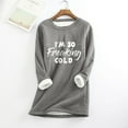 thumbnail image 1 of skpabo Women loose causal Sweatshirt - Ladies Thick Fleece Sweatshirt Casual Pullover Velvet Warm Underwear Tops for Work Officce, 1 of 4