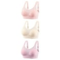 thumbnail image 1 of skpabo Women's Push Up Bra Comfy Breathe Bra 3Pc Non-Steel Ring Gathered Nursing Bra Anti-Glare Wipe Daily Bra for Outgoing Holiday Size 8-18, 1 of 2