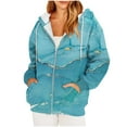 thumbnail image 1 of skpabo Zip Up Hoodies for Women Fashion Floral Print Sweatshirts Long Sleeve Hooded Pullover Top Soft Stretchable Comfortable Plus Size Outerwear with Pockets S-3XL, 1 of 6