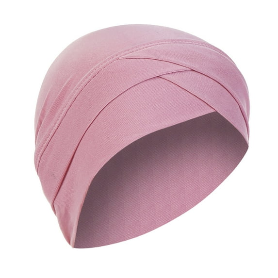 skpblutn sun hat women solid indiamuslim ruffle cancer chemo beanie turban wrap scarf caps pink