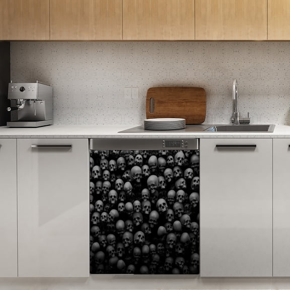 skull Goth skull art Dishwasher Magnet Cover Decorative Sticker for Home Cabinet Kitchen 23" x26"