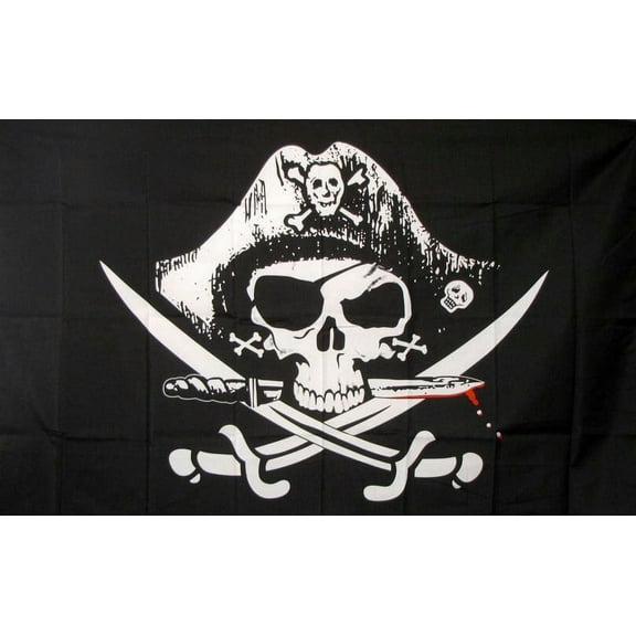 skull hat flags 3x5Feet captain Cross Sword Indoor/Outdoor cross Skeleton pirate FLAG