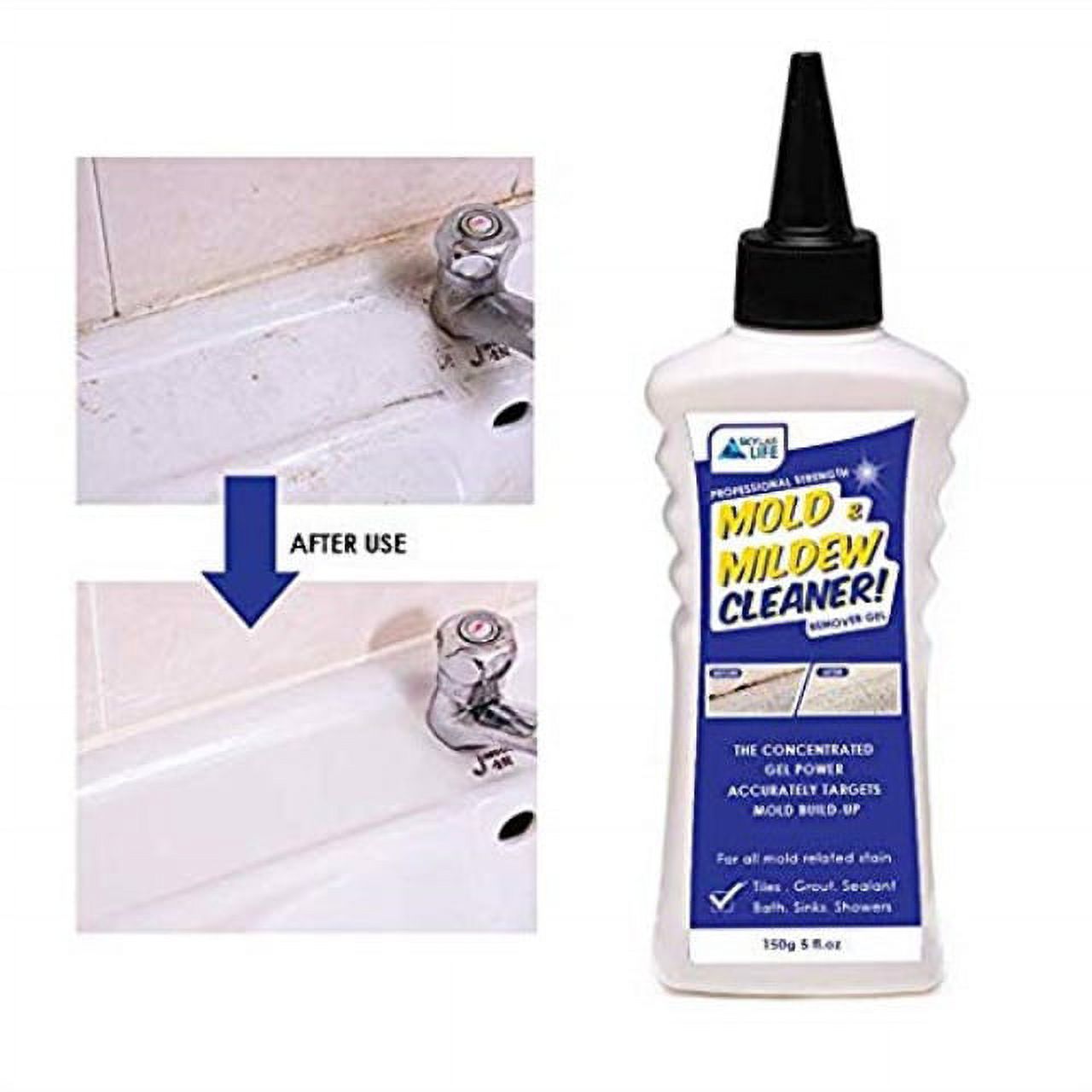 skylarlife home mold & mildew remover gel stain remover cleaner wall mold cleaner for tiles grout sealant bath sinks showers - image 1 of 6