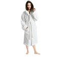 thumbnail image 1 of skylinewears women's 100% terry cotton bathrobe toweling hooded robe blue small, 1 of 3