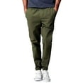 thumbnail image 1 of skylinwears men's casual jogger pants elastic waistband twill cargo trousers chino wine 38, 1 of 3