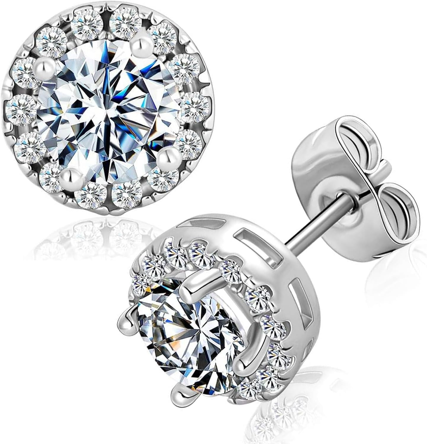 SKYYDS 37 Pairs Silver Hoop Earrings Set For Women Multipack Fashion Drop Dangle Earring Packs Pearl Studs Butterfly Earrings Hypoallergenic Chunky Hoops Jewelry For Valentine'S Day Gifts[e1771]