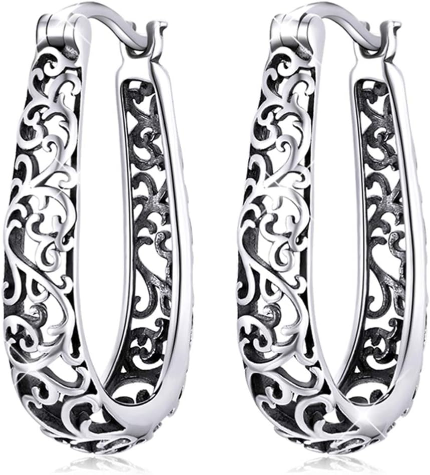SKYYDS Silver Dangle Earrings For Women Trendy Silver Boho Dangling Bohemian Earrings Wholesale Multipack Sets Vintage Boho Western Jewelry Bulk Set For Costume Vacation Prom Party Gifts[e3445]