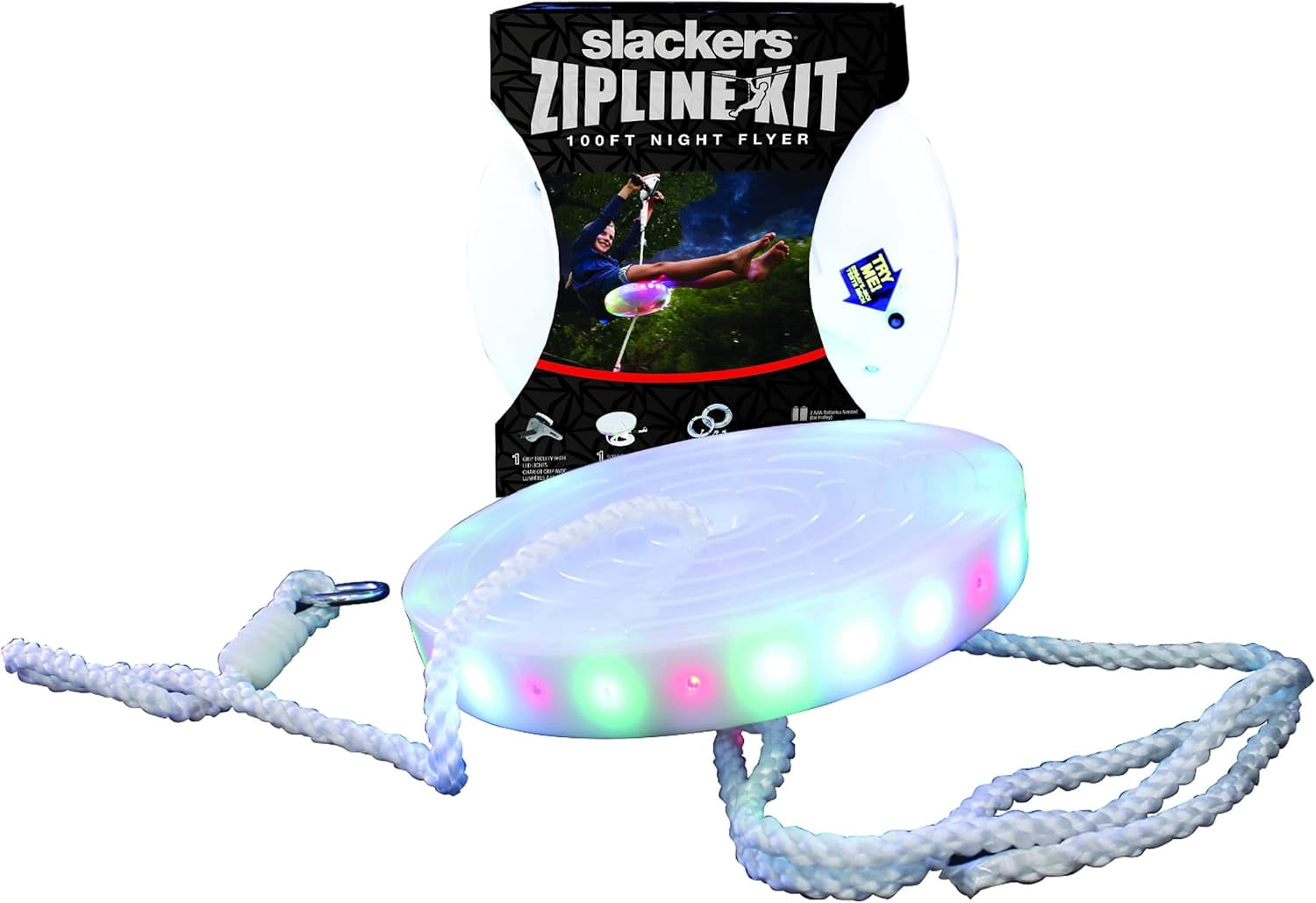 slackers Night Riderz LED Flying Saucer Seat, Multi - Walmart.com